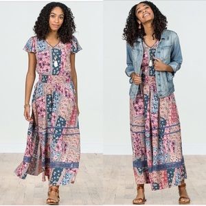 Matilda Jane Patchwork Boho Maxi Dress
